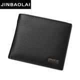 Genuine Leather Wallet Fashion Short Bifold Men Wallet Casual Soild Men Wallets With Coin Pocket Purses Male Wallets