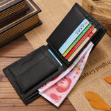 Genuine Leather Wallet Fashion Short Bifold Men Wallet Casual Soild Men Wallets With Coin Pocket Purses Male Wallets