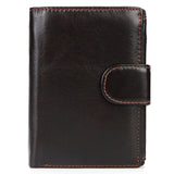 Vintage Men Wallet Genuine Leather Short Wallets Male Multifunctional Cowhide Male Purse Coin Pocket Photo Card Holder