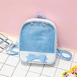 Transparent Children Backpack Cute Bow Bags Mini Schoolbag