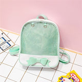 Transparent Children Backpack Cute Bow Bags Mini Schoolbag