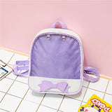 Transparent Children Backpack Cute Bow Bags Mini Schoolbag