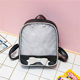 Transparent Children Backpack Cute Bow Bags Mini Schoolbag