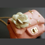 Flower Rivet Glitter Metal Chain Kid Shoulder Bag