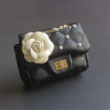 Flower Rivet Glitter Metal Chain Kid Shoulder Bag