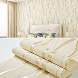 Simple 3D Water Ripple Non-woven Wallpaper Home Decoration Wall Sticker