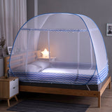 Zipper Double Door Free Installation Wire Yurt Foldable Mosquito Net, 120x200x140 cm, 150x200x145 cm, 180x200x150 cm