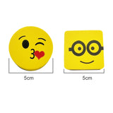 Yellow Smile Face Whiteboard Eraser Magnetic Board Erasers Wipe Dry School Blackboard Marker Cleaner 6 Styles Random Color Delivery, Yellow Smile Face