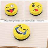 Yellow Smile Face Whiteboard Eraser Magnetic Board Erasers Wipe Dry School Blackboard Marker Cleaner 6 Styles Random Color Delivery, Yellow Smile Face