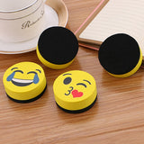 Yellow Smile Face Whiteboard Eraser Magnetic Board Erasers Wipe Dry School Blackboard Marker Cleaner 6 Styles Random Color Delivery, Yellow Smile Face