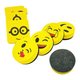 Yellow Smile Face Whiteboard Eraser Magnetic Board Erasers Wipe Dry School Blackboard Marker Cleaner 6 Styles Random Color Delivery, Yellow Smile Face