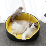 Two-Color Washable Comfortable Pet Nest with Cushion, S 49x35x18cm, M 57x40x20cm, L 73x50x20cm