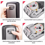 Safety Home Durable Storage Box Key Hider 4 Digit Security Secret Code Lock Wall Mounted Combination Password Keys Box, Combination Password Keys Box