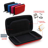 For Nintendo 2DS XL Hard EVA Protective Storage Case Cover Holder, Black, Sky Blue, Red, Pink