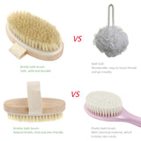 Soft Natural Bristle SPA Brush Without Handle, Soft Natural Bristle