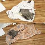 Soft Flannel Pet Blanket Dots Printed Breathable Bed Mat Warm Pet Sleeping Cushion Cover for Pet Dog Cat, S, M, L