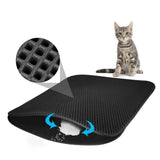 Waterproof Pet Cat Litter Mat EVA Double Layer Cat Litter Trapping Pets Mat Pad Bottom Non-slip Pet Litter Cat Mat, L, M, S, XS