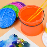 No Compartment Folding Art Painting Bucket Pen Washing Bucket Random Colour, 10 PCS Pen Washing Bucket