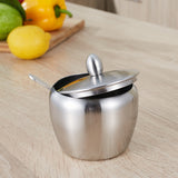 Stainless Steel Three Flavor Rotating Seasoning Pot Set