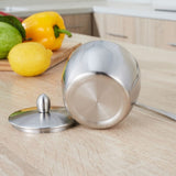 Stainless Steel Three Flavor Rotating Seasoning Pot Set