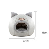 Winter Semi-Closed Warm & Velvet Round Pet Nest, M 33x33x33cm, L 36x36x36cm, XL 40x40x40cm