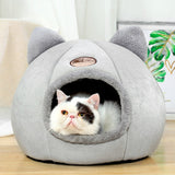 Winter Semi-Closed Warm & Velvet Round Pet Nest, M 33x33x33cm, L 36x36x36cm, XL 40x40x40cm