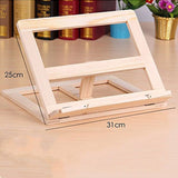 Wooden Frame Book Reading Bookshelf Bracket Support Tablet PC Music Stand Drawing Easel, Music Stand