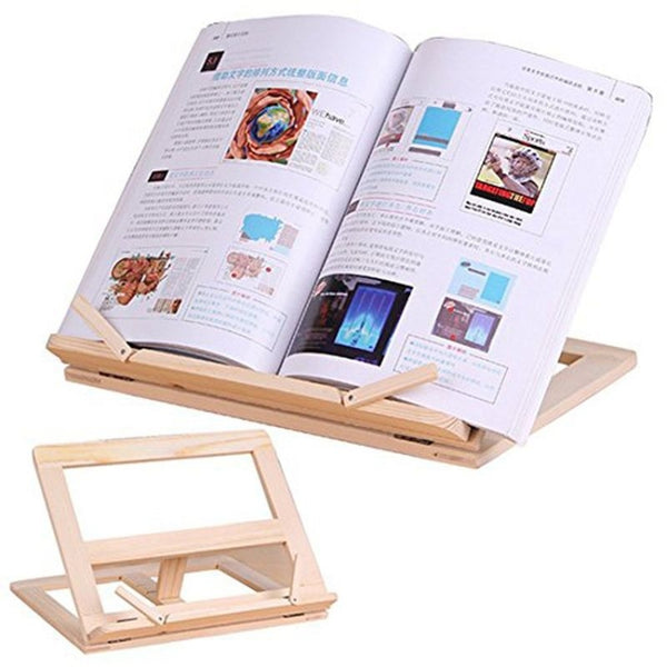 Wooden Frame Book Reading Bookshelf Bracket Support Tablet PC Music Stand Drawing Easel, Music Stand