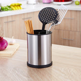 Stainless Steel Round Rotatable Chopsticks Cage Kitchen Tableware Storage Rack Chopstick Holder Drain Chopstick Holder, Round