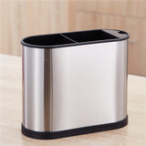 Stainless Steel Chopstick Holder Kitchen Household Tableware Storage Box Drain Cylinder, Square