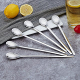 Stainless Steel Long-Handled Coffee Stirring Spoon Ice Cream Spoon