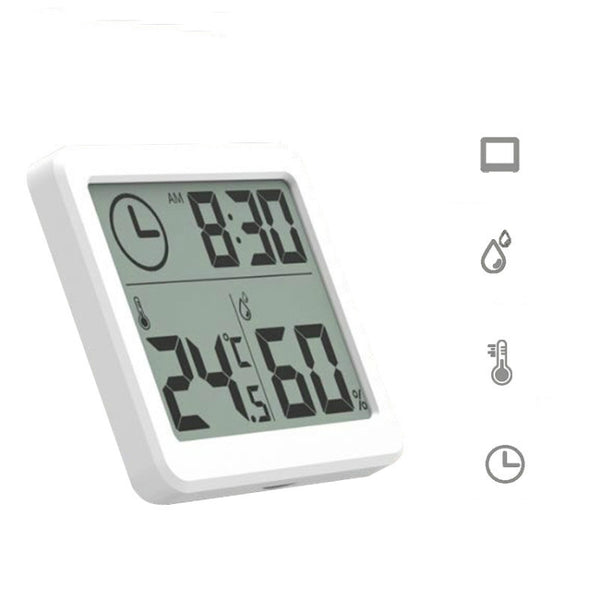 Multifunction Automatic Electronic Temperature and Humidity Monitor Clock with 3.2 inch Large LCD Screen, Automatic Monitor