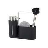 Soap Dispenser Kitchen Sink Steel Wire Ball Pot Brush Rag Storage Rack Set, Brush Rag Storage Rack Set