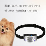 Silver Star Pattern Dog Training Device Electronic Shock Charging Waterproof Collar Pet Bark Stopper, Silver Star Pattern