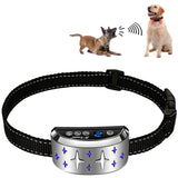 Silver Star Pattern Dog Training Device Electronic Shock Charging Waterproof Collar Pet Bark Stopper, Silver Star Pattern