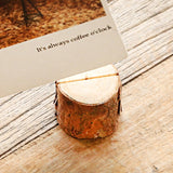 Wooden Stump Shape Wedding Party Reception Place Card Holder Stand Number Name Table Menu Picture Photo Clip Card Holder, Stump Shape Photo Clip