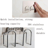 Stainless Steel Shelf Free Punching Multifunctional Powerful Suction Cup Hook Sponge Drain Rack, 10x4x12cm