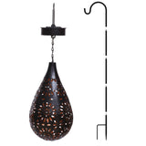 Solar Garden Hanging Light Outdoor Garden Decoration Projection Lamp Waterproof Iron Chandelier