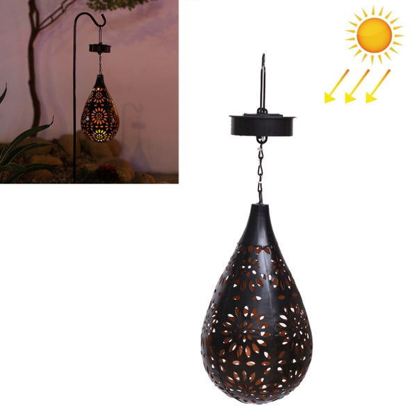 Solar Garden Hanging Light Outdoor Garden Decoration Projection Lamp Waterproof Iron Chandelier