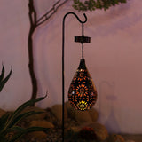 Solar Garden Hanging Light Outdoor Garden Decoration Projection Lamp Waterproof Iron Chandelier