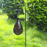 Solar Garden Hanging Light Outdoor Garden Decoration Projection Lamp Waterproof Iron Chandelier