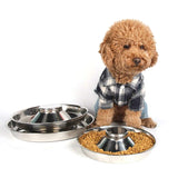 Pet Dog Food Bowl Dog Food Bowl Stainless Steel Slow Food Bowl Pet Supplies, 26cm, 30cm, 34cm