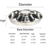 Pet Dog Food Bowl Dog Food Bowl Stainless Steel Slow Food Bowl Pet Supplies, 26cm, 30cm, 34cm