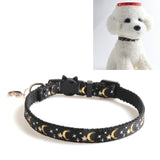 Pet Collar Webbing Cat Collar Star Moon with Pendant, 1x28cm