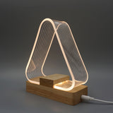 USB Simple Study Desk Lamp LED Acrylic Night Light