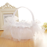 Wedding Flower Baskets Lace Diamond Bridal Hand Basket, Wedding Flower Baskets