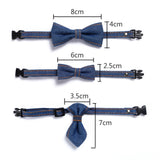 Pet Cowboy Bow Tie Collar Cats Dogs Adjustable Tie Collars Pet Accessories Supplies, S 16-32cm Small Bowknot, S 16-32cm Big Bowknot, S 16-32cm Tie