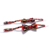 Snowflake Christmas Red Plaid Adjustable Pet Bow Tie Collar Bow Knot Cat Dog Collar, S 17-30cm Big Bowknot, S 17-30cm Small Bowknot, S 17-30cm Pointed Bowknot, S 17-30cm Tie, S 17-30cm Big Bowknot With Bell, S 17-30cm Small Bowknot With Bell