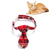 Snowflake Christmas Red Plaid Adjustable Pet Bow Tie Collar Bow Knot Cat Dog Collar, S 17-30cm Big Bowknot, S 17-30cm Small Bowknot, S 17-30cm Pointed Bowknot, S 17-30cm Tie, S 17-30cm Big Bowknot With Bell, S 17-30cm Small Bowknot With Bell