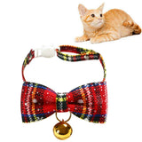 Snowflake Christmas Red Plaid Adjustable Pet Bow Tie Collar Bow Knot Cat Dog Collar, S 17-30cm Big Bowknot, S 17-30cm Small Bowknot, S 17-30cm Pointed Bowknot, S 17-30cm Tie, S 17-30cm Big Bowknot With Bell, S 17-30cm Small Bowknot With Bell